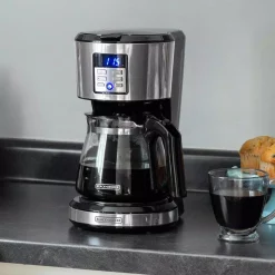 Coffee Makers BLACK+DECKER 12-Cup Silver Accents Programmable Coffeemaker With Vortex Technology 15 Coffee Makers BLACK+DECKER 12-Cup Silver Accents Programmable Coffeemaker With Vortex Technology -Costway Shop silver black decker drip coffee makers cm1331s 31 1000