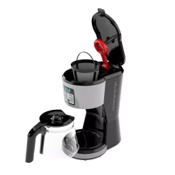 Coffee Makers BLACK+DECKER 12-Cup Silver Accents Programmable Coffeemaker With Vortex Technology 13 Coffee Makers BLACK+DECKER 12-Cup Silver Accents Programmable Coffeemaker With Vortex Technology -Costway Shop silver black decker drip coffee makers cm1331s 44 1000