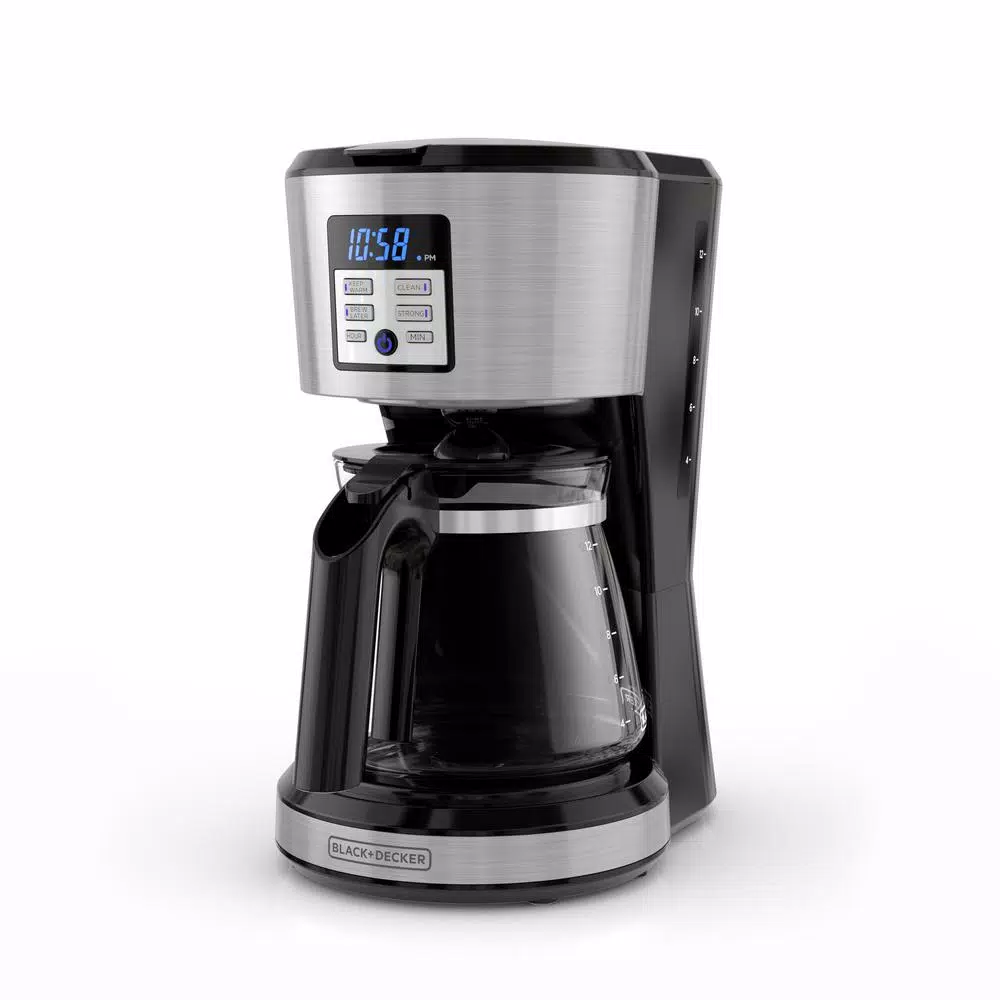 Coffee Makers BLACK+DECKER 12-Cup Silver Accents Programmable Coffeemaker With Vortex Technology 3 Coffee Makers BLACK+DECKER 12-Cup Silver Accents Programmable Coffeemaker With Vortex Technology