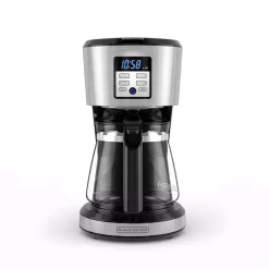 Coffee Makers BLACK+DECKER 12-Cup Silver Accents Programmable Coffeemaker With Vortex Technology 14 Coffee Makers BLACK+DECKER 12-Cup Silver Accents Programmable Coffeemaker With Vortex Technology -Costway Shop silver black decker drip coffee makers cm1331s fa 1000