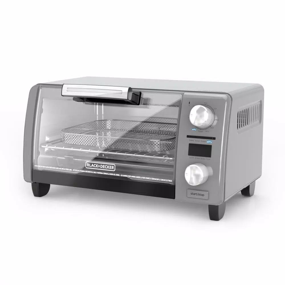 BLACK+DECKER Crisp ‘n Bake 4-Slice Silver Countertop Oven Toasters BLACK+DECKER Crisp ‘n Bake 4-Slice Silver Countertop Oven -Costway Shop silver black decker toaster ovens tod1775g 64 1000