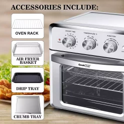 Air Fryers Boyel Living 19 Qt. Silver Stainless Steel Air Fryer Toaster Oven With Roast, Bake, Broil, Reheat, Accessories & Recipes Included 6 Air Fryers Boyel Living 19 Qt. Silver Stainless Steel Air Fryer Toaster Oven With Roast, Bake, Broil, Reheat, Accessories & Recipes Included -Costway Shop silver boyel living air fryers gbk gto18 44 1000
