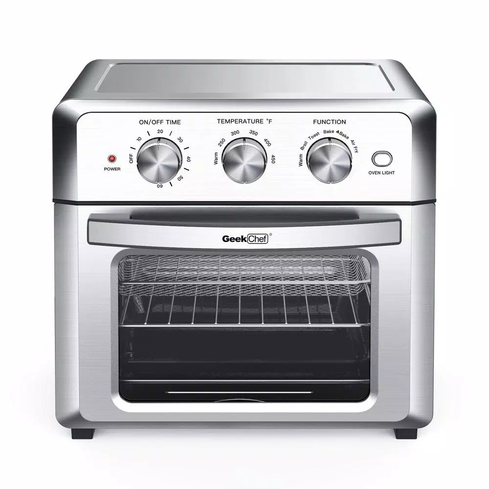 Boyel Living 19 Qt. Silver Stainless Steel Air Fryer Toaster Oven with Roast, Bake, Broil, Reheat, Accessories & Recipes Included Air Fryers Boyel Living 19 Qt. Silver Stainless Steel Air Fryer Toaster Oven With Roast, Bake, Broil, Reheat, Accessories & Recipes Included -Costway Shop silver boyel living air fryers gbk gto18 64 1000