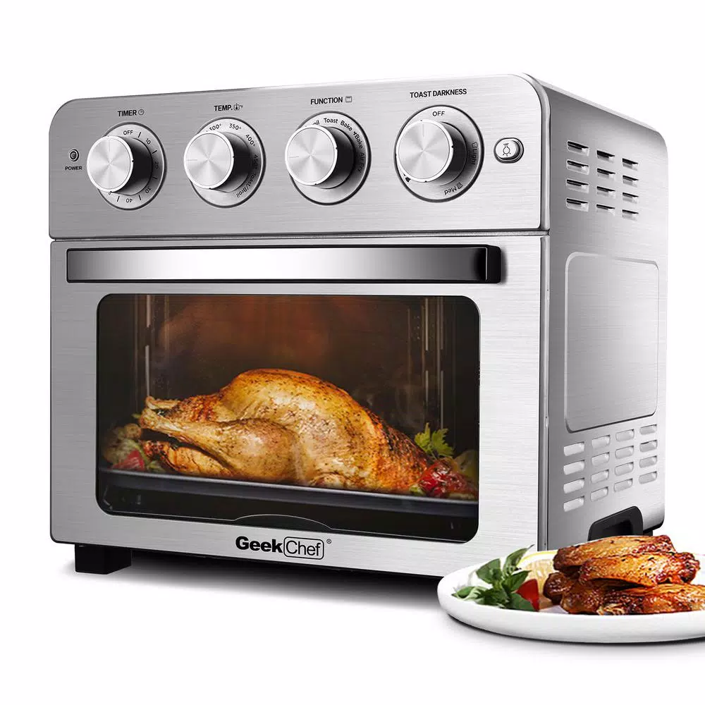 Boyel Living 24 Qt. Silver Stainless Steel Air Fryer Toaster Oven with Roast, Bake, Broil, Reheat, Accessories and Cookbook Included Air Fryers Boyel Living 24 Qt. Silver Stainless Steel Air Fryer Toaster Oven With Roast, Bake, Broil, Reheat, Accessories And Cookbook Included -Costway Shop silver boyel living air fryers gbk gto23 76 1000