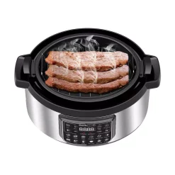 Cookers Boyel Living 8 Qt. Stainless Steel 12-in-1 Multiuse Programmable Electric Pressure Cooker With Non-Stick Pot And Cool-Touch Handles 6 Cookers Boyel Living 8 Qt. Stainless Steel 12-in-1 Multiuse Programmable Electric Pressure Cooker With Non-Stick Pot And Cool-Touch Handles -Costway Shop silver boyel living electric pressure cookers gbk gp80plus 1f 1000