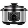 Cookers Boyel Living 8 Qt. Stainless Steel 12-in-1 Multiuse Programmable Electric Pressure Cooker With Non-Stick Pot And Cool-Touch Handles -Costway Shop silver boyel living electric pressure cookers gbk gp80plus 64 1000