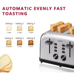 Toasters Boyel Living 1500 W 4-Slice Silver Wide Slot Toaster With Dual Control Panels -Costway Shop silver boyel living pop up toasters gbk gts4a 44 1000