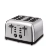 Toasters Boyel Living 1500 W 4-Slice Silver Wide Slot Toaster With Dual Control Panels -Costway Shop silver boyel living pop up toasters gbk gts4a 64 1000