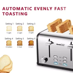 Toasters Boyel Living 1650 W 4-Slice Silver Wide Slot Toaster With Dual Control Panels Of Bagel, Defrost And Cancel Function -Costway Shop silver boyel living pop up toasters gbk gts4b 76 1000