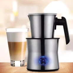 Coffee Makers Brentwood Appliances 15 Oz. Silver Cordless Electric Milk Frother With Warmer And Hot Chocolate Maker -Costway Shop silver brentwood appliances milk frothers ga 401s 31 1000