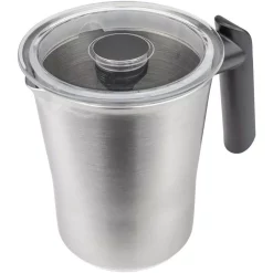 Coffee Makers Brentwood Appliances 15 Oz. Silver Cordless Electric Milk Frother With Warmer And Hot Chocolate Maker -Costway Shop silver brentwood appliances milk frothers ga 401s 4f 1000