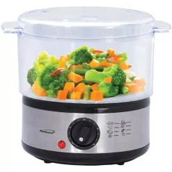 Cookers Brentwood Appliances 20-Cup Silver 2-Tier Food Steamer 16 Cookers Brentwood Appliances 20-Cup Silver 2-Tier Food Steamer -Costway Shop silver brentwood appliances rice cookers ts 1005 76 1000
