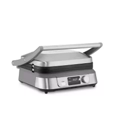 Electric Skillets & Indoor Grills Cuisinart Griddler 5 Brushed Stainless Steel Panini Press And Griddle -Costway Shop silver brushed stainless cuisinart panini presses gr 5b 4f 1000