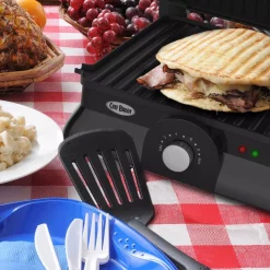 Electric Skillets & Indoor Grills Chef Buddy 1400 W Silver Non-Stick Panini Press 9 Electric Skillets & Indoor Grills Chef Buddy 1400 W Silver Non-Stick Panini Press -Costway Shop silver chef buddy panini presses 82 sw73 44 1000