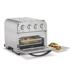 Air Fryers Cuisinart Compact 1.2 Qt. Silver Airfryer Toaster Oven -Costway Shop silver cuisinart air fryers toa 28 1f 1000