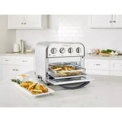 Air Fryers Cuisinart Compact 1.2 Qt. Silver Airfryer Toaster Oven -Costway Shop silver cuisinart air fryers toa 28 31 1000