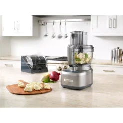 Food Processing Cuisinart Elemental 13-Cup 3-Speed Gray Food Processor And Dicing Kit -Costway Shop silver cuisinart food processors fp 13dgm 31 1000