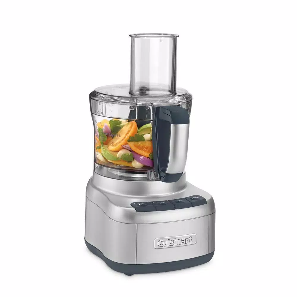 Cuisinart Elemental 8-Cup Silver Food Processor Food Processing Cuisinart Elemental 8-Cup Silver Food Processor -Costway Shop silver cuisinart food processors fp 8svp1 c3 1000