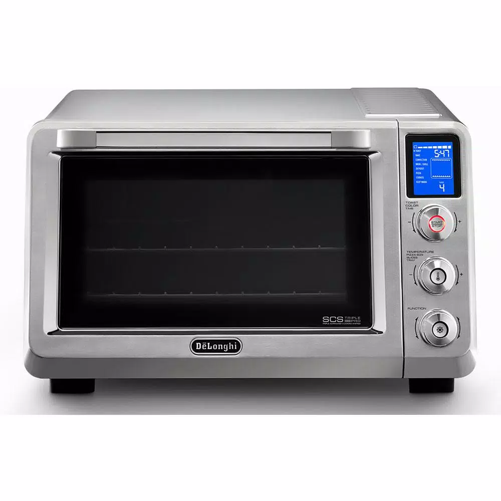 DeLonghi Livenza 2000 W 2-Slice Stainless Steel Convection Toaster Oven with Broiler Toasters DeLonghi Livenza 2000 W 2-Slice Stainless Steel Convection Toaster Oven With Broiler -Costway Shop silver delonghi toaster ovens eo241250m 64 1000