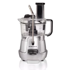 Food Processing Hamilton Beach Stack & Snap 8-Cup 3-Speed Silver Food Processor With Built-in Bowl Scraper