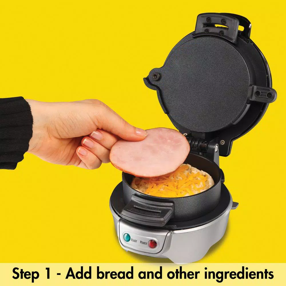 Electric Skillets & Indoor Grills Hamilton Beach 600 W Silver Non-Stick Breakfast Sandwich Maker 5 Electric Skillets & Indoor Grills Hamilton Beach 600 W Silver Non-Stick Breakfast Sandwich Maker - Image 3