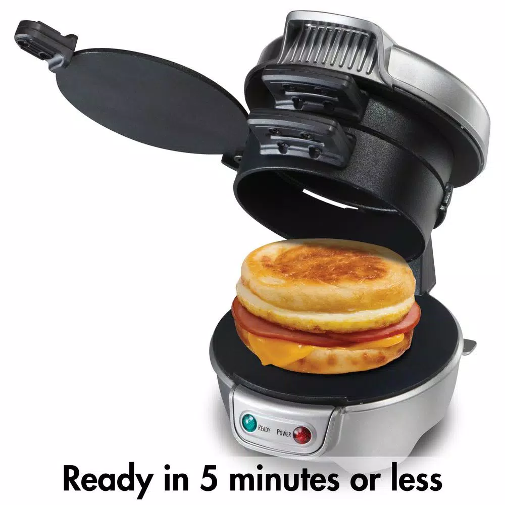 Electric Skillets & Indoor Grills Hamilton Beach 600 W Silver Non-Stick Breakfast Sandwich Maker 9 Electric Skillets & Indoor Grills Hamilton Beach 600 W Silver Non-Stick Breakfast Sandwich Maker - Image 7