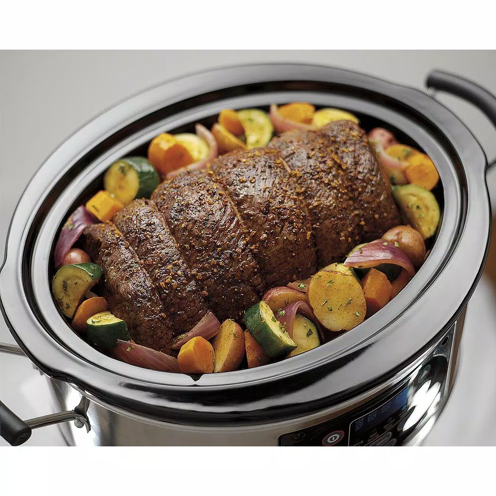 Hamilton Beach 6 Qt. Programmable Silver Slow Cooker with Temperature Settings Cookers Hamilton Beach 6 Qt. Programmable Silver Slow Cooker With Temperature Settings -Costway Shop silver hamilton beach slow cookers 33463 1f 1000