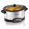 Cookers Hamilton Beach 6 Qt. Programmable Silver Slow Cooker With Temperature Controls -Costway Shop silver hamilton beach slow cookers 33660 64 1000