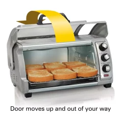 Toasters Hamilton Beach Easy Reach 1400 W 6-Slice Grey Toaster Oven With Roll Top Door 11 Toasters Hamilton Beach Easy Reach 1400 W 6-Slice Grey Toaster Oven With Roll Top Door -Costway Shop silver hamilton beach toaster ovens 31127d 4f 1000