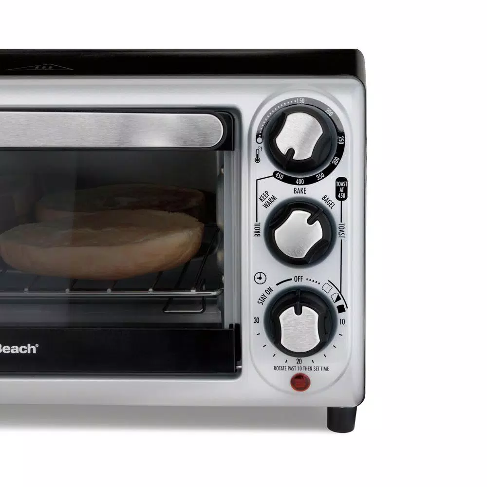 Toasters Hamilton Beach 1100 W 4-Slice Stainless Steel And Black Toaster Oven 6 Toasters Hamilton Beach 1100 W 4-Slice Stainless Steel And Black Toaster Oven - Image 4