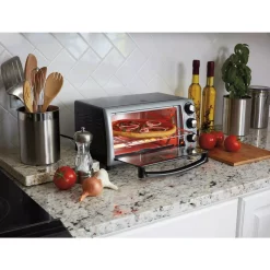 Toasters Hamilton Beach 1100 W 4-Slice Stainless Steel And Black Toaster Oven 11 Toasters Hamilton Beach 1100 W 4-Slice Stainless Steel And Black Toaster Oven -Costway Shop silver hamilton beach toaster ovens 31142 44 1000