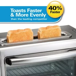 Toasters Hamilton Beach 2 In 1 1450 W 4-Slice Silver Toaster Oven With 2-Slice Toaster Slots 7 Toasters Hamilton Beach 2 In 1 1450 W 4-Slice Silver Toaster Oven With 2-Slice Toaster Slots -Costway Shop silver hamilton beach toaster ovens 31156 1f 1000