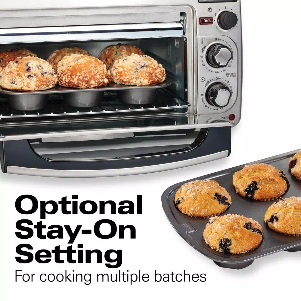 Hamilton Beach 2 in 1 1450 W 4-Slice Silver Toaster Oven with 2-Slice Toaster Slots Toasters Hamilton Beach 2 In 1 1450 W 4-Slice Silver Toaster Oven With 2-Slice Toaster Slots -Costway Shop silver hamilton beach toaster ovens 31156 66 1000