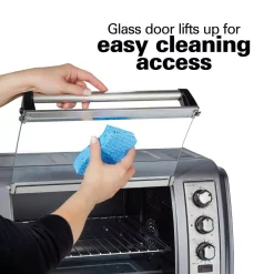 Toasters Hamilton Beach Easy Reach 1500-Watts 6-Slice Grey Toaster Oven With Roll-Top Door 5 Toasters Hamilton Beach Easy Reach 1500-Watts 6-Slice Grey Toaster Oven With Roll-Top Door -Costway Shop silver hamilton beach toaster ovens 31434 4f 1000