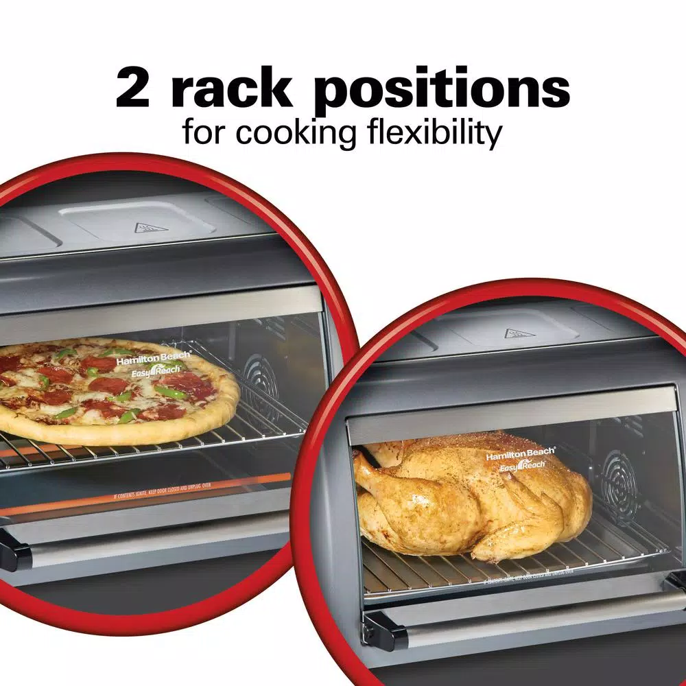 Hamilton Beach Easy Reach 1500-Watts 6-Slice Grey Toaster Oven with Roll-Top Door Toasters Hamilton Beach Easy Reach 1500-Watts 6-Slice Grey Toaster Oven With Roll-Top Door -Costway Shop silver hamilton beach toaster ovens 31434 76 1000