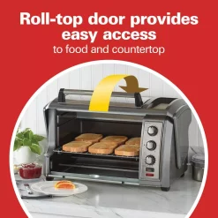 Toasters Hamilton Beach Easy Reach 1500-Watts 6-Slice Grey Toaster Oven With Roll-Top Door 4 Toasters Hamilton Beach Easy Reach 1500-Watts 6-Slice Grey Toaster Oven With Roll-Top Door -Costway Shop silver hamilton beach toaster ovens 31434 c3 1000