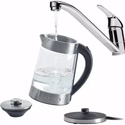 Electric Kettles Nesco 7-Cup Silver Electric Kettle With Built-In Cord Storage 4 Electric Kettles Nesco 7-Cup Silver Electric Kettle With Built-In Cord Storage -Costway Shop silver nesco electric kettles gwk 02 4f 1000