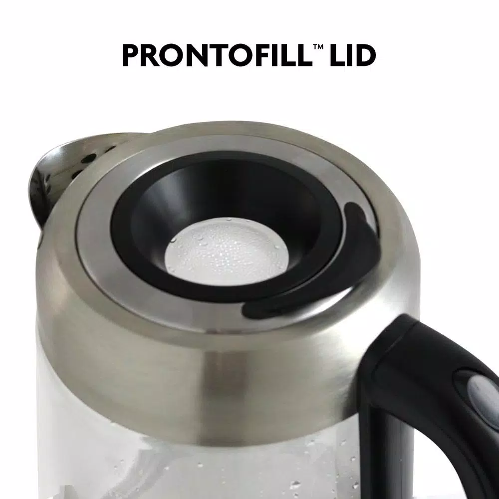 Ovente 7-Cup 1.7 l Silver Glass Electric Kettle with ProntoFill Technology-Fill Up with Lid On Electric Kettles Ovente 7-Cup 1.7 L Silver Glass Electric Kettle With ProntoFill Technology-Fill Up With Lid On -Costway Shop silver ovente electric kettles kg612s 4f 1000