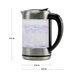 Electric Kettles Ovente 7-Cup 1.7 L Silver Glass Electric Kettle With ProntoFill Technology-Fill Up With Lid On 9 Electric Kettles Ovente 7-Cup 1.7 L Silver Glass Electric Kettle With ProntoFill Technology-Fill Up With Lid On -Costway Shop silver ovente electric kettles kg612s 76 1000