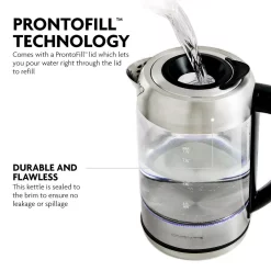 Electric Kettles Ovente 7-Cup 1.7 L Silver Glass Electric Kettle With ProntoFill Technology-Fill Up With Lid On 4 Electric Kettles Ovente 7-Cup 1.7 L Silver Glass Electric Kettle With ProntoFill Technology-Fill Up With Lid On -Costway Shop silver ovente electric kettles kg612s c3 1000