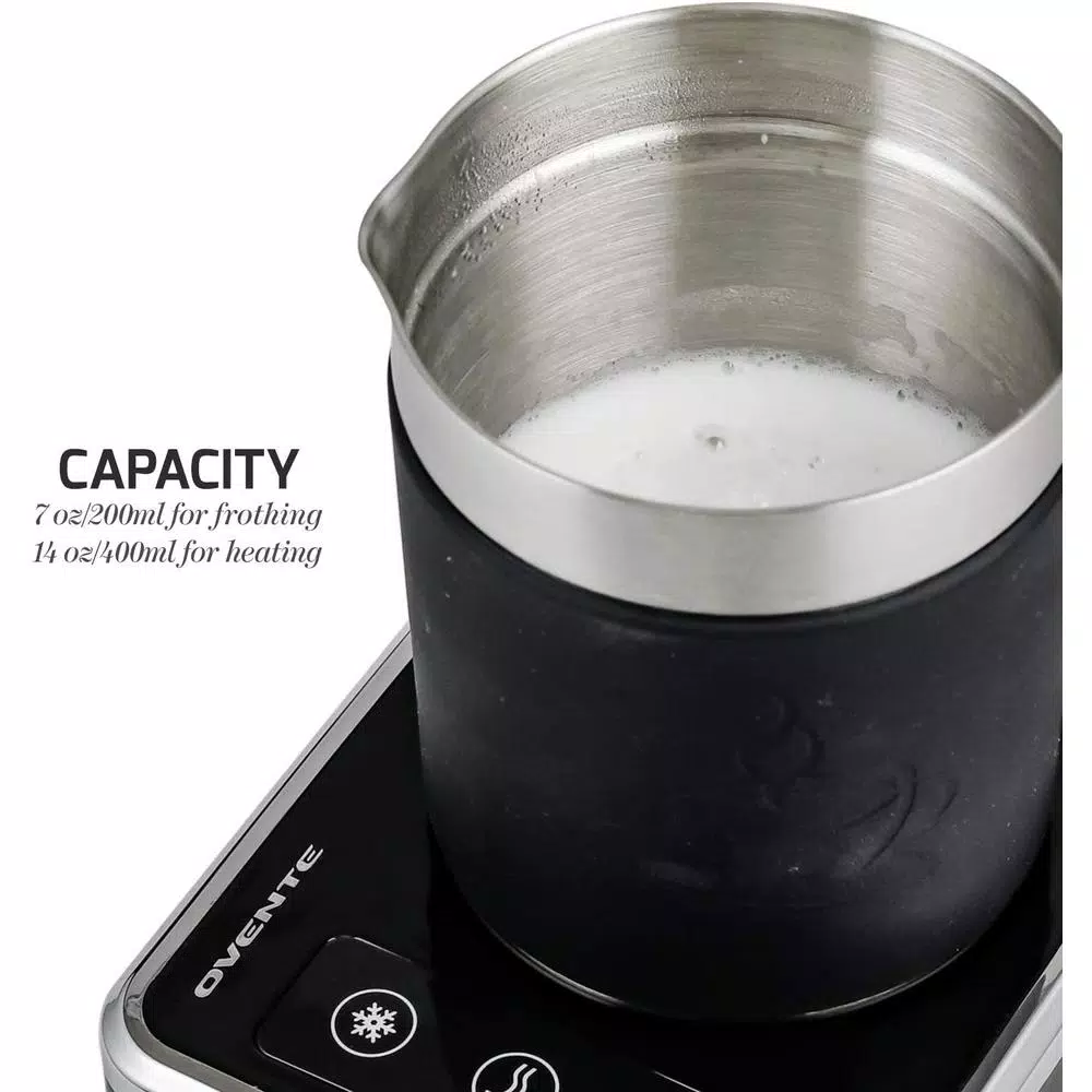 Ovente 7 oz. Stainless Steel Silver Coffee and Milk Frother with Induction Base Coffee Makers Ovente 7 Oz. Stainless Steel Silver Coffee And Milk Frother With Induction Base -Costway Shop silver ovente milk frothers fr2008s 1f 1000