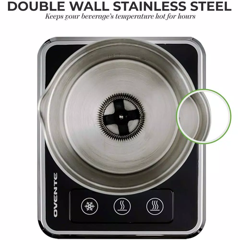 Ovente 7 oz. Stainless Steel Silver Coffee and Milk Frother with Induction Base Coffee Makers Ovente 7 Oz. Stainless Steel Silver Coffee And Milk Frother With Induction Base -Costway Shop silver ovente milk frothers fr2008s c3 1000