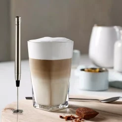 Coffee Makers Ovente Electric Stainless Steel Milk Frother Coffee, Hand Held, Silver (FRS1010S) -Costway Shop silver ovente milk frothers frs1010s 31 1000