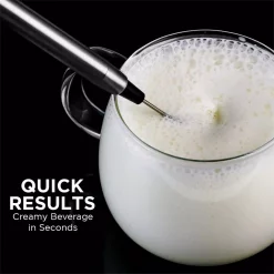 Coffee Makers Ovente Electric Stainless Steel Milk Frother Coffee, Hand Held, Silver (FRS1010S) -Costway Shop silver ovente milk frothers frs1010s 76 1000