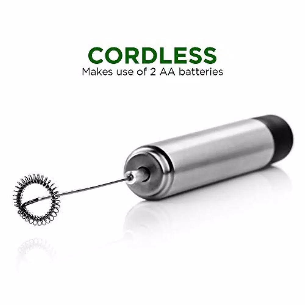 Ovente Stainless Steel Milk Frother, Coffee Mixer Wand, Silver (FRS1020B) Coffee Makers Ovente Stainless Steel Milk Frother, Coffee Mixer Wand, Silver (FRS1020B) -Costway Shop silver ovente milk frothers frs1020b 1f 1000