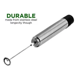 Coffee Makers Ovente Stainless Steel Milk Frother, Coffee Mixer Wand, Silver (FRS1020B) 6 Coffee Makers Ovente Stainless Steel Milk Frother, Coffee Mixer Wand, Silver (FRS1020B) -Costway Shop silver ovente milk frothers frs1020b 44 1000