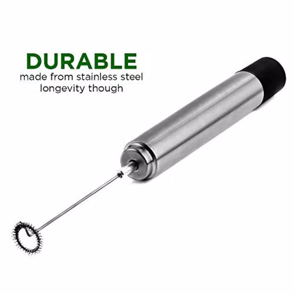 Ovente Stainless Steel Milk Frother, Coffee Mixer Wand, Silver (FRS1020B) Coffee Makers Ovente Stainless Steel Milk Frother, Coffee Mixer Wand, Silver (FRS1020B) -Costway Shop silver ovente milk frothers frs1020b 44 1000