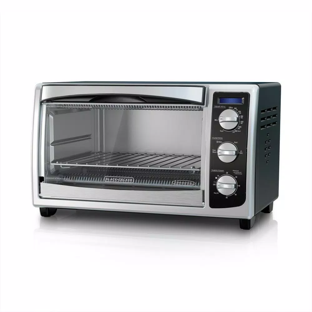 Toasters BLACK+DECKER 1500 W 6-Slice Stainless Steel Toaster Oven With Built-In Timer 3 Toasters BLACK+DECKER 1500 W 6-Slice Stainless Steel Toaster Oven With Built-In Timer