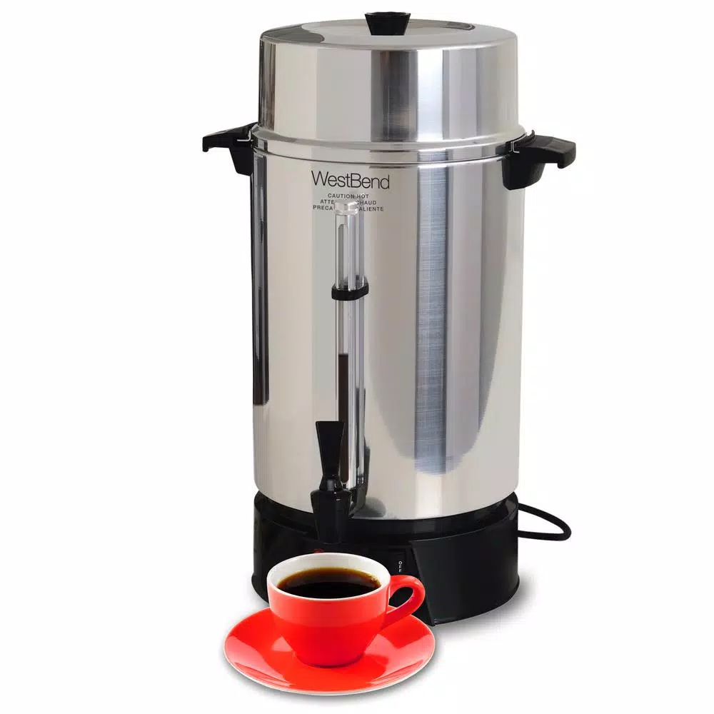 Coffee Makers West Bend 100-Cup Silver Aluminum With Quick Brewing NSF Certified Commercial Coffee Urn Features Automatic Temperature Control 6 Coffee Makers West Bend 100-Cup Silver Aluminum With Quick Brewing NSF Certified Commercial Coffee Urn Features Automatic Temperature Control - Image 4