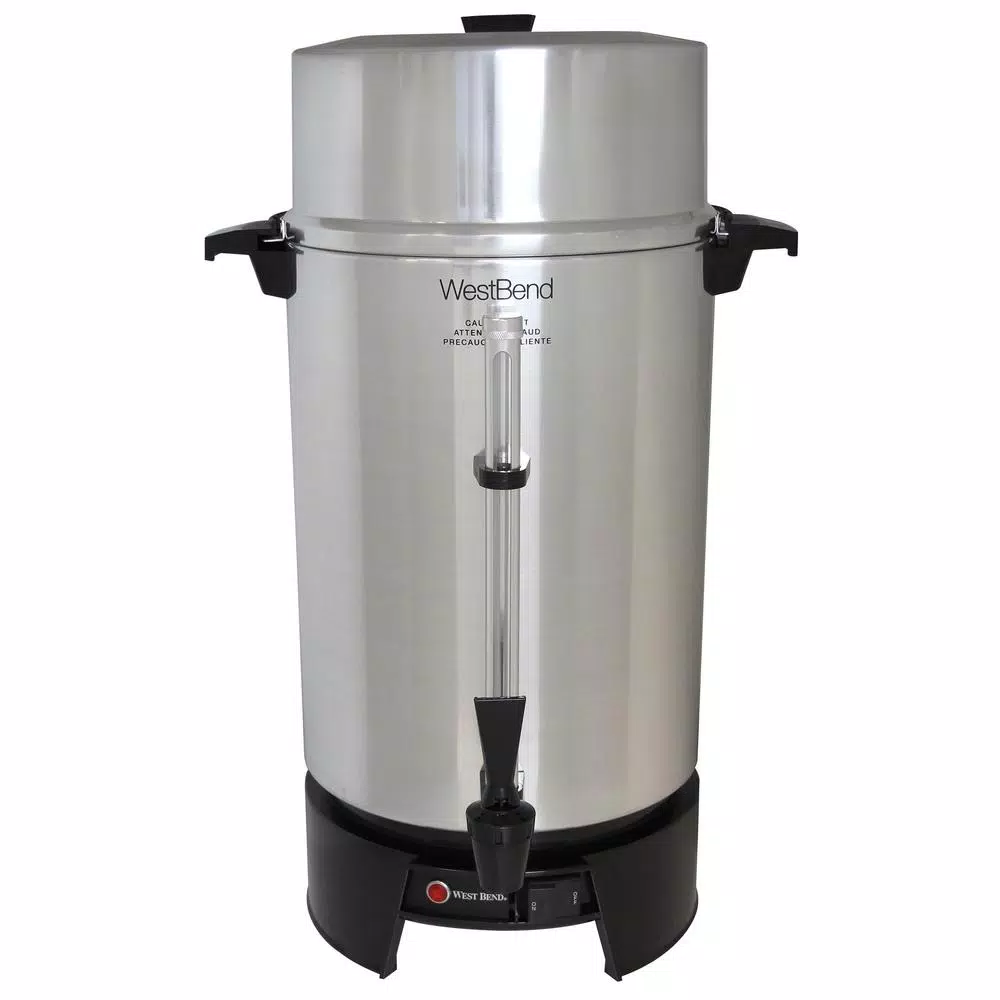 Coffee Makers West Bend 100-Cup Silver Aluminum With Quick Brewing NSF Certified Commercial Coffee Urn Features Automatic Temperature Control 3 Coffee Makers West Bend 100-Cup Silver Aluminum With Quick Brewing NSF Certified Commercial Coffee Urn Features Automatic Temperature Control